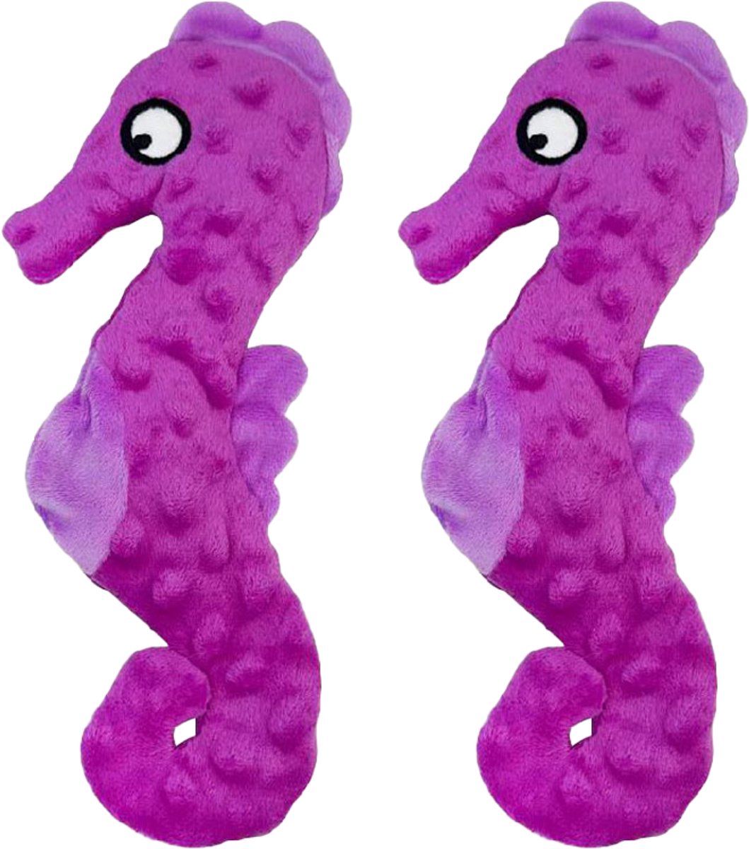 VEDIC® – Zeepaardje Roze Honden Knuffel – Piepspeelgoed – 2 Stuks – Geen pluche vulling – 26CM