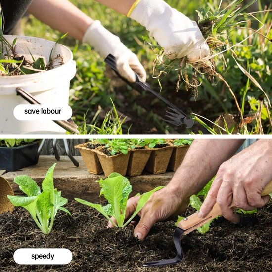 Allecto Plus - Handige Onkruidsteker (2 Stuks) - Effectieve Onkruidverwijderaar - Tuinhand Gereedschap - Onkruidjager en Verdelger - Tuin Onkruidwiedapparaat - Handmatige Onkruidsteker voor Precieze Onkruidverwijdering van Allecto Plus — afbeelding 2