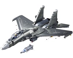 Sluban ModelBricks J16S Fighter vliegtuig - Constructiespeelgoed modelbouw - bouwdoos met 1041 bouwstenen - M38-B1273 vanaf 12 jaar