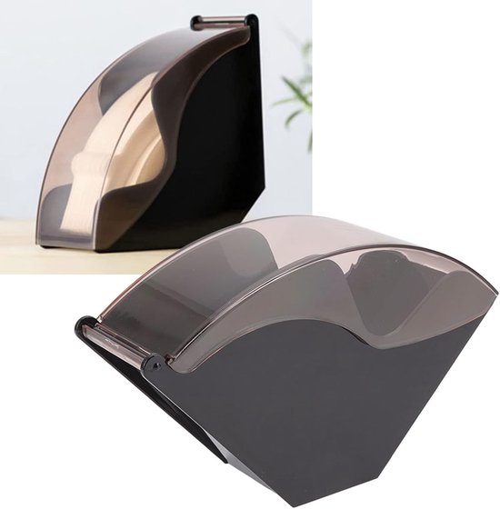 Koffiefilterhouder - Filterzakjeshouder - waaiervormig filterpapierhouderrek - Duurzaam - Geschikt Voor 60 Filters - Geschikt Voor Thuis, Kantoor, Café, Hotel Enzovoort - zwart