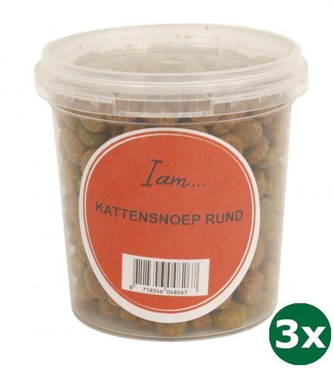 I am kattensnoep rund 3x 70 gr