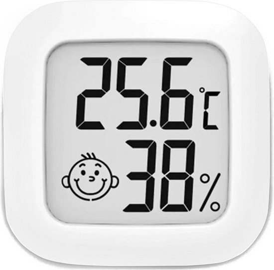 Knaak Hygrometer - Thermometer Binnen - Luchtvochtigheidsmeter - Inclusief Batterij en Plakstrip
