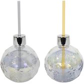 Lot de 6 boules de Noël (D80 mm) en verre Forêt de sapins Bleu - Boule