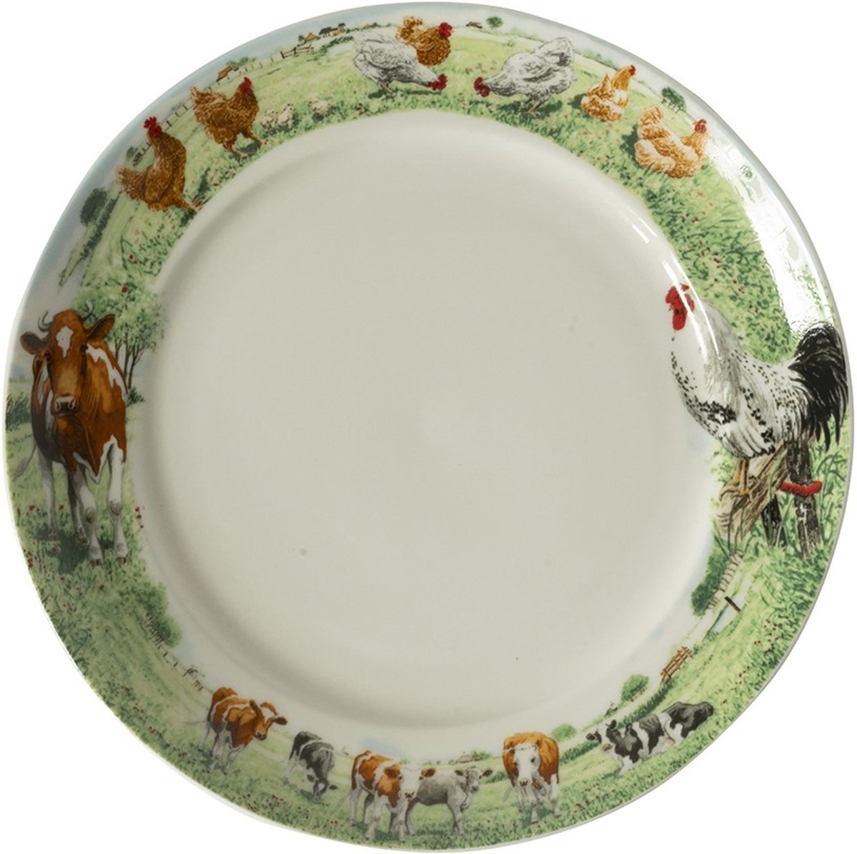 Wiebe's Farm Bord koe kip Ø21cm 6st