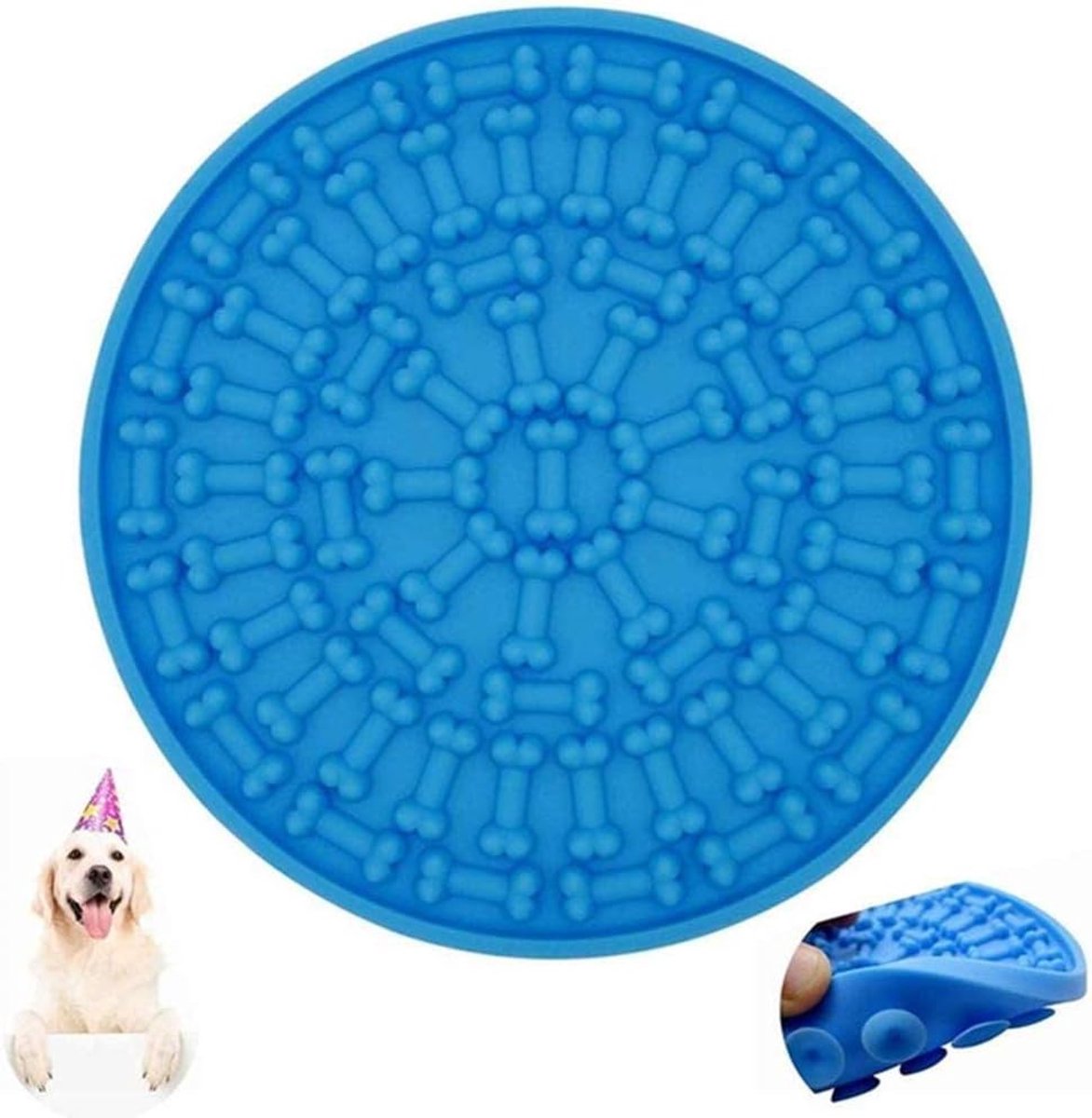 Bol.com Honden likmat voor in de douche, in bad, of voor het borstelen - gemakkelijk te verplaatsen en voedsel op aan te brengen... aanbieding