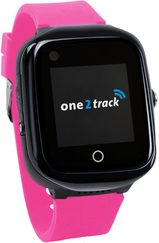 One2track Connect NEO roze | GPS horloge voor kinderen | Bekijk de locatie van je kind. Stel veilige zones in. En videobellen met de leukste smartwatch voor kinderen