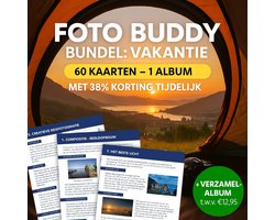Omslag van Foto Buddy Bundel: Vakantie (Compositie, Reisfotografie en Landschapfotografie) - Fotografie Hulpkaarten - 60 Hulpkaarten - Altijd de juiste instellingen bij de hand