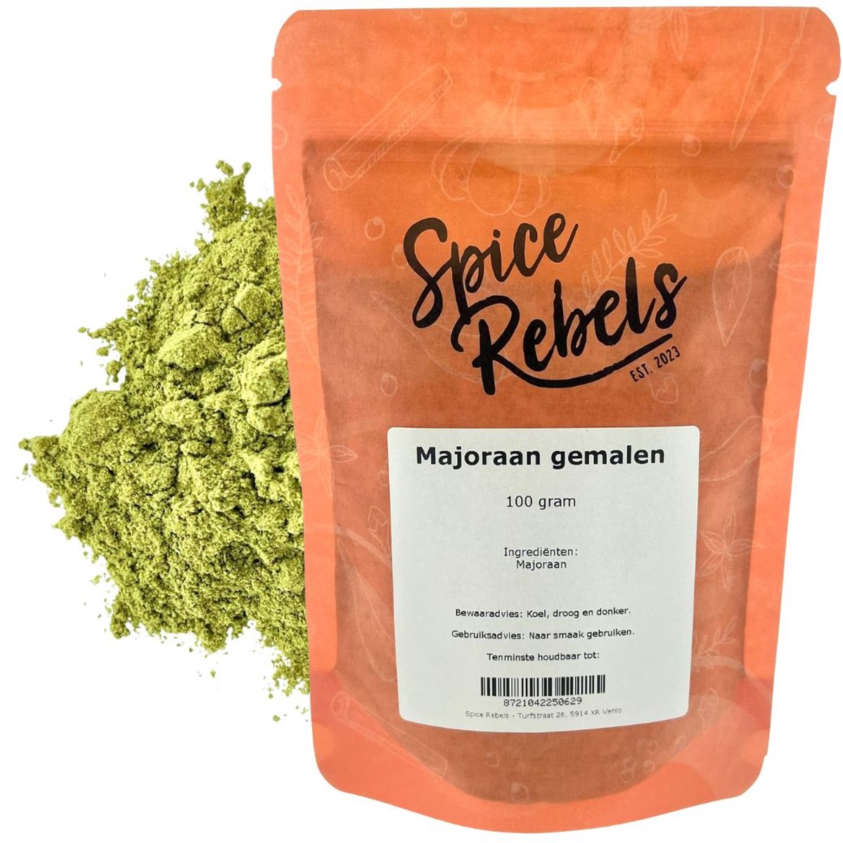Goedkoopste Spice Rebels - Majoraan gemalen - zak 100 gram