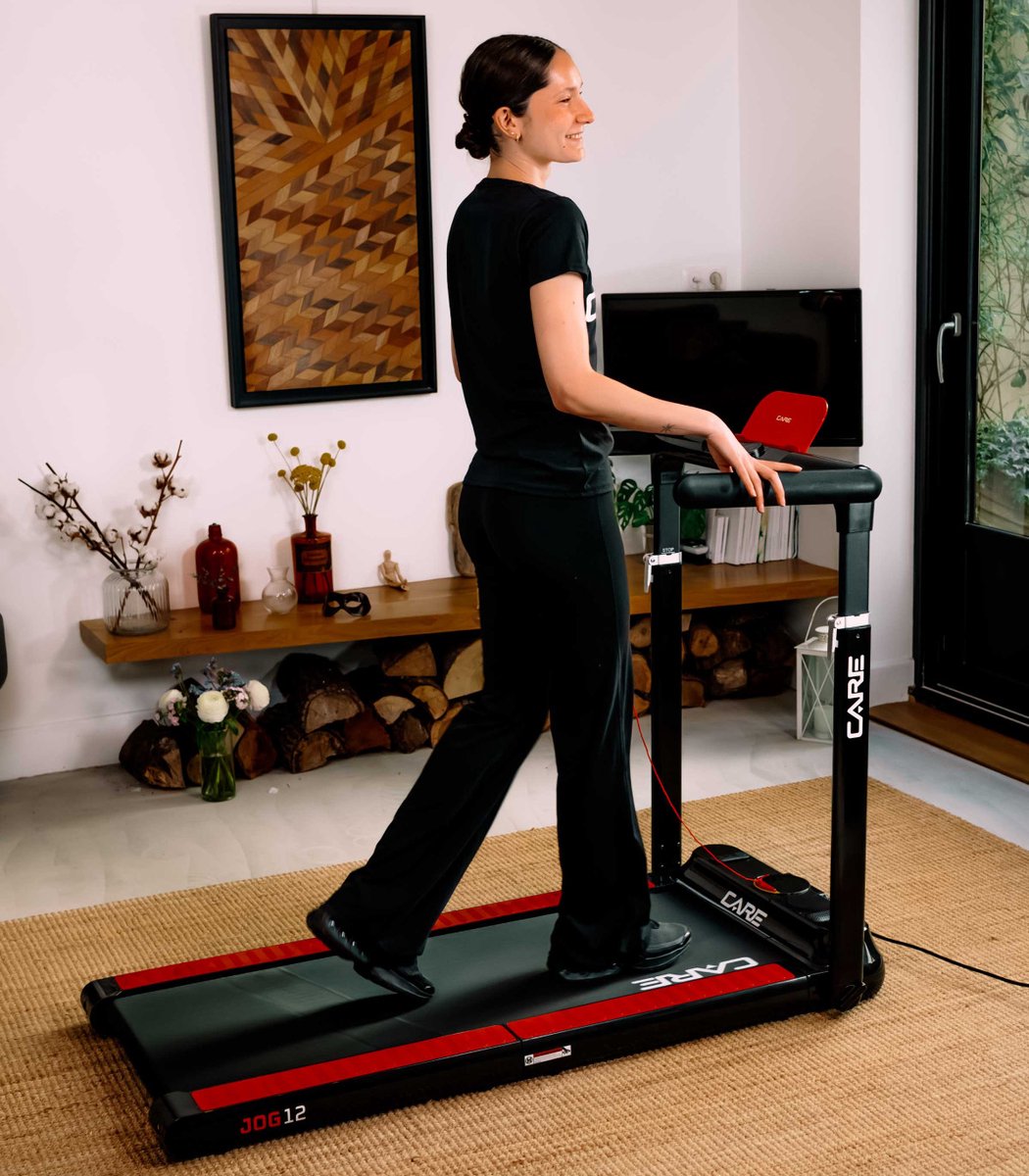 CARE JOG 12 - Loopband - Maximale snelheid 12 km/u - Dubbel opvouwbaar - Compact - Stil - Voor thuisgebruik - Perfect onder een bureau thumbnail 7