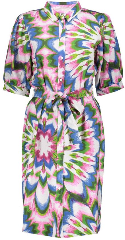 Geisha Jurk Jurk Met Grafisch Patroon 57342 20 000718 Ecru/lilac/blue Dames  Maat XL bol