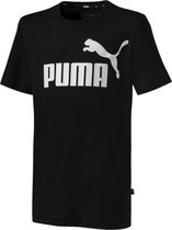 PUMA - ESS Logo Tee - Cotton Black - Mannen - Maat 140