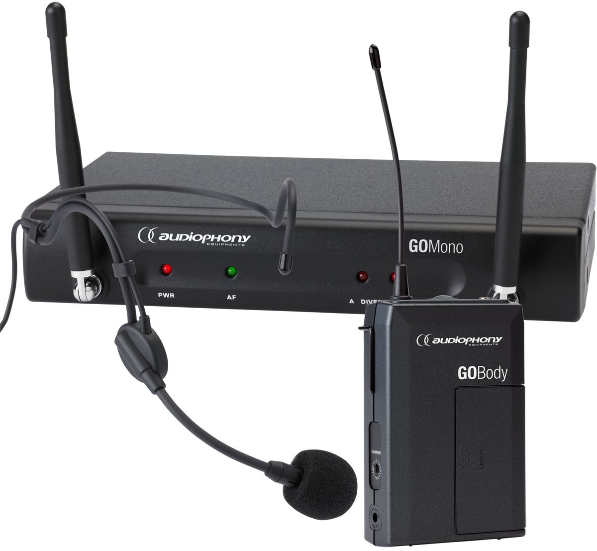 Audiophony PACK GO-HEAD-F5 draadloos systeem headset 514-542 MHz
