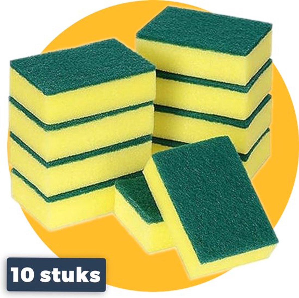 Pasper schuursponsjes 10 stuks - schuurspons groot XL - 13.5 x 8.5 x 4 cm - gemaakt in EU