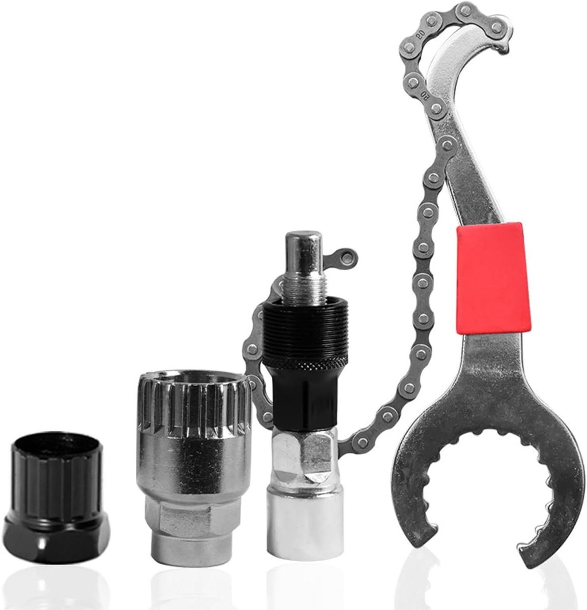 Allecto Plus - 3-in-1 Fiets cassetteafnemer Multifunctionele Reparatieset met Crank Demontage Kettingzweep Kettinggereedschap Fiets Reparatieset Fiets Multitool