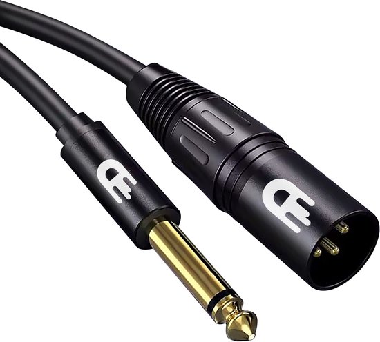 Adaptateur XLR Femelle 3 Broches Vers Jack 6.35mm Mono Mâle - Neuf