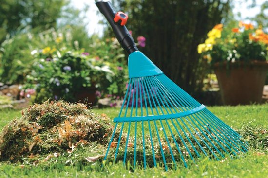 Bladhark voor het vegen en beluchten van mossige gazons met robuuste draadtanden Duroplast-coating werkbreedte 50 cm 3100-20 standaard — afbeelding 2