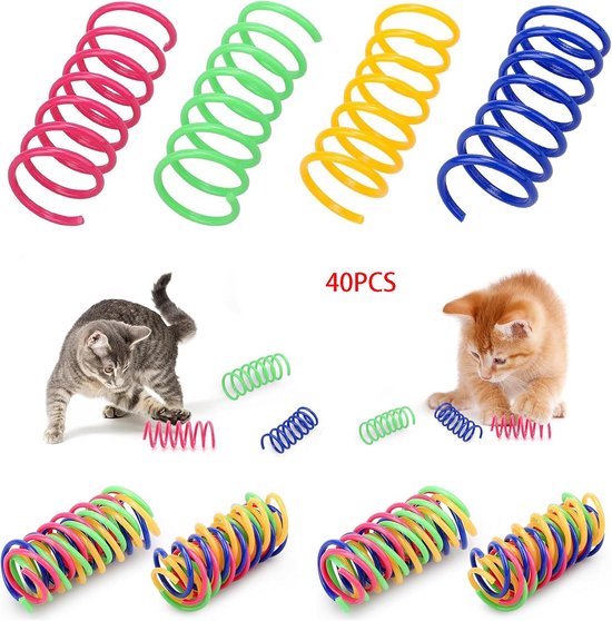 Springveer Katten Kattenveertjes - 40stuks - Play Springs - Kattenspeelgoed Springs ...