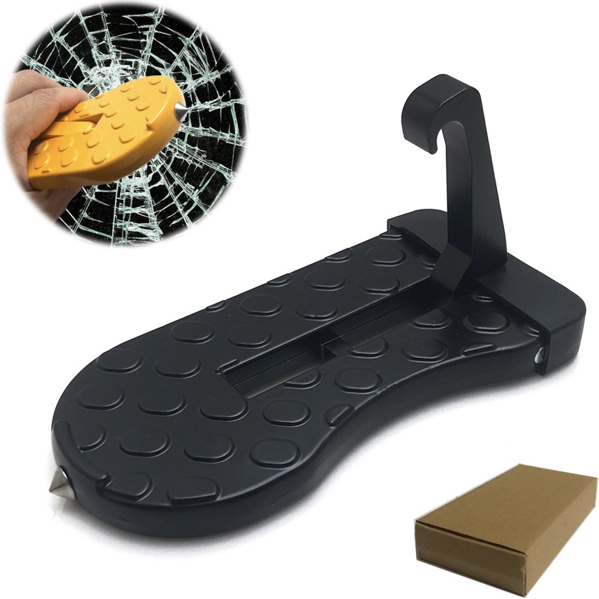 Auto Pedalen - Opvouwbare Auto deur Stap Pedaal Voetsteun - Autodeur opstap - Deuropstap - autodeurtrede - Antislip - aluminiumlegering - zwart - universele