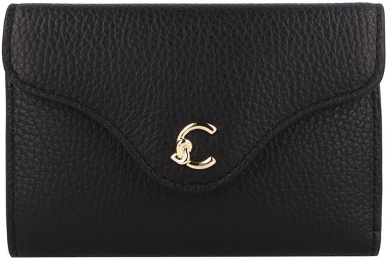 Portefeuille Coccinelle C-Me en Cuir 14 cm - Femme - Horizontal - noir
