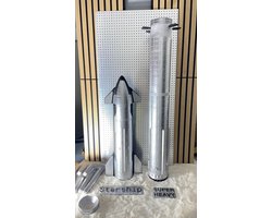 Ruimte Model Starship Rocket Booster Replica Ruimtevaartuig Decoratie Verzamelaar Ruimteliefhebber Wanddecoratie | 50 cm Ship + Booster