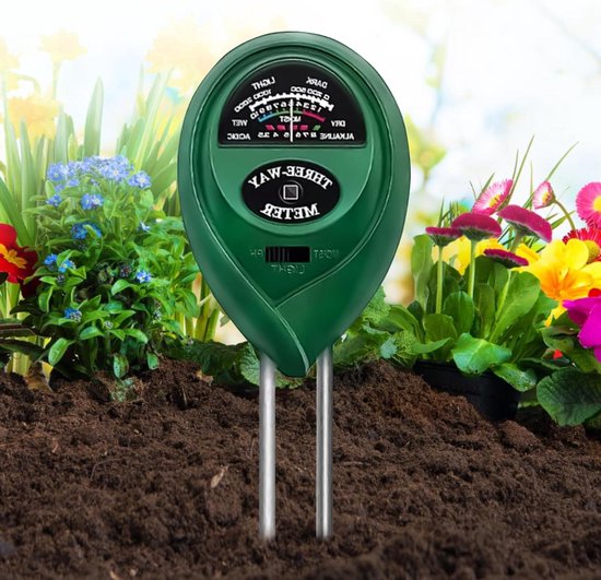 Allecto Plus - 3-in-1 Vloermeter voor bodemvochtigheid, licht en pH - Tuin & Landbouw - Binnen & Buiten.