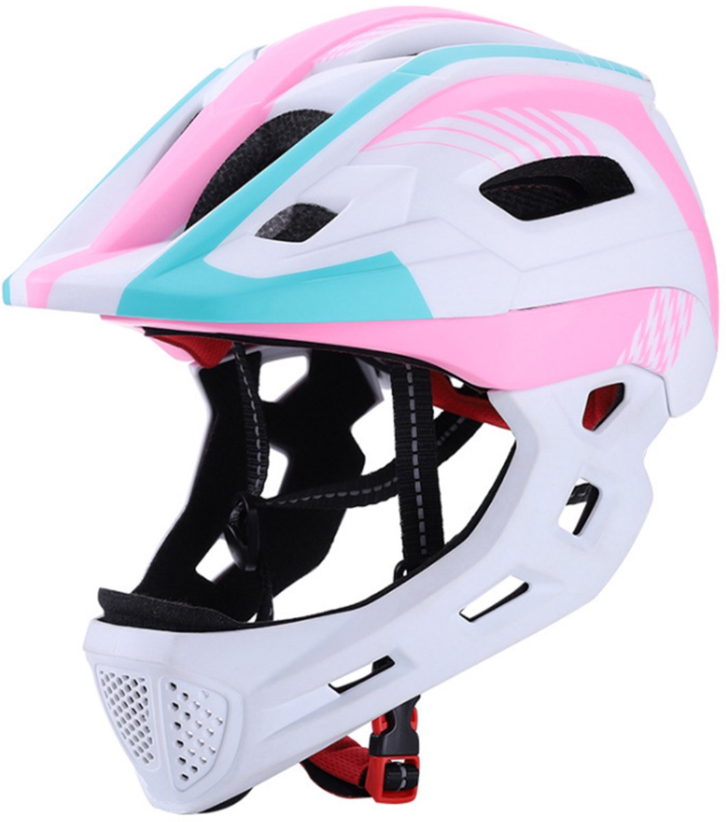 Fietshelm Kinderen Fiets - Fietshelm Jongens - Fietshelm Meisjes - Fietshelm Kind- Sporthelm Kind -Roze-52-56CM