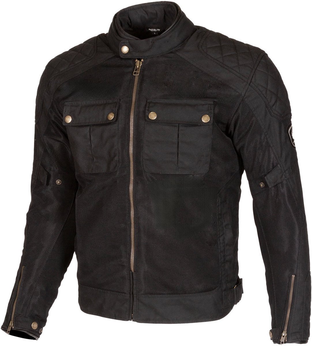 Merlin Shenstone II Cotec Air Zwart Textiele Motorjas - Jas