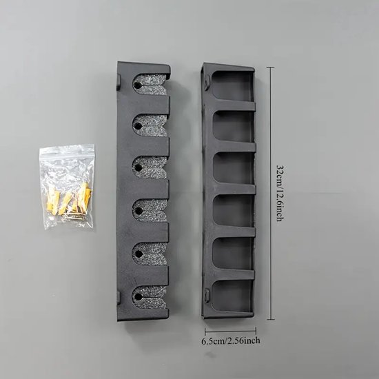 Hengelhouder Voor 8 Hengels - Wand/Plafond Montage, Zwart Acryl