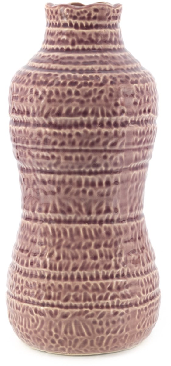 homebound by ky Aardewerk vaas curve paars | bloemenvaas | 16x16x34,5cm