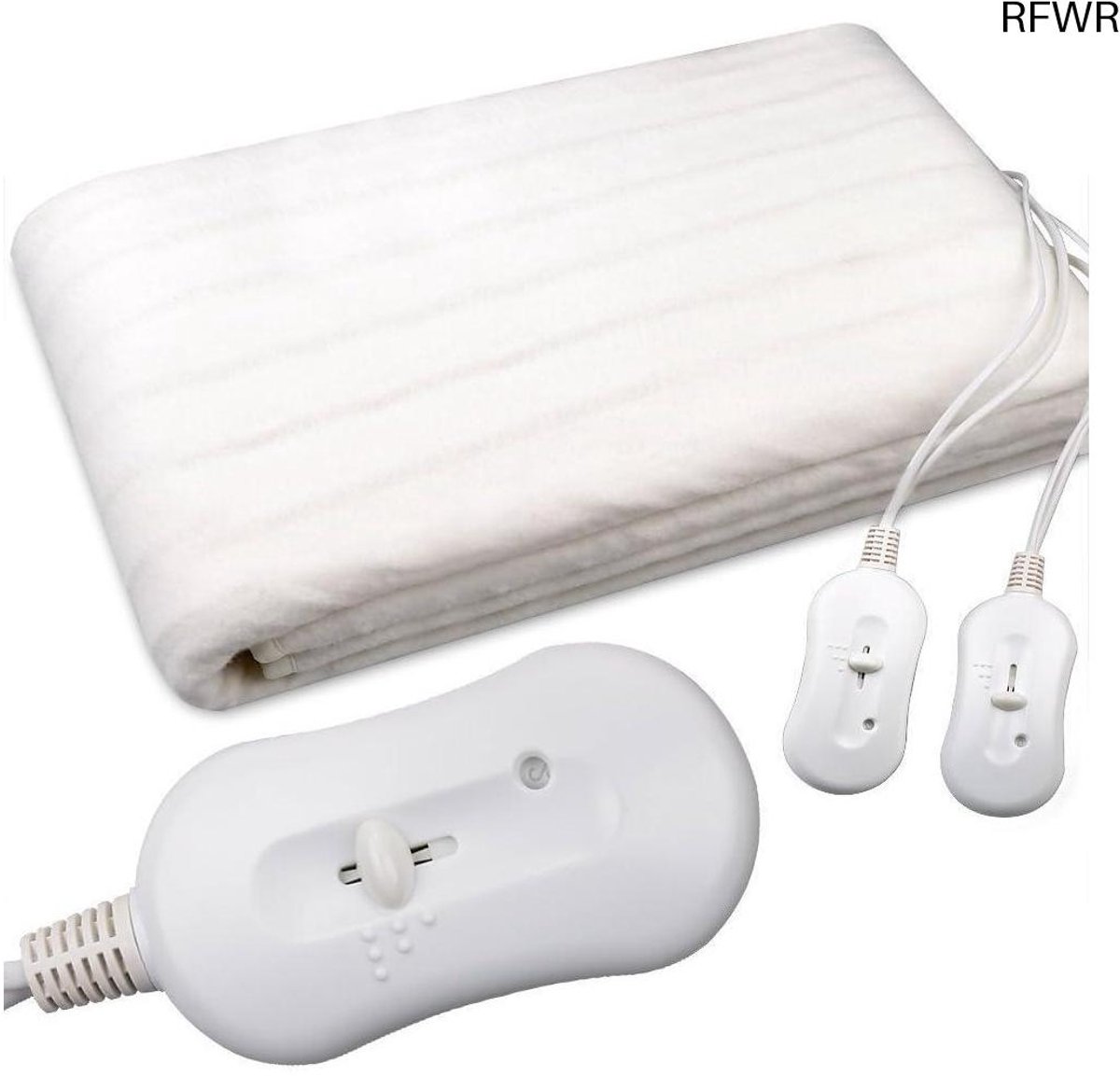 RFWR® Elektrische Deken voor Tweepersoonsbed 160 x 140 cm met Automatische Verwarmingsbescherming en 2 Temperatuurniveaus