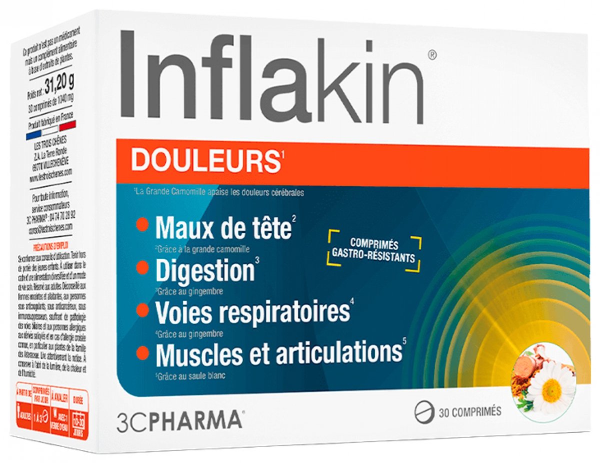 3C Pharma Inflakin Fysiologisch Kalmerend 30 Tabletten
