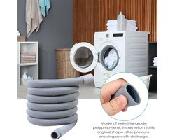 Afvoerslang voor wasmachine - Universele afvoerslang - Verlengslang voor afvoerslang - Verdikt en dik - Volautomatische ventilatorslang - 1 m universele verlengslang voor afvoerslang - met aansluitklem en adapter