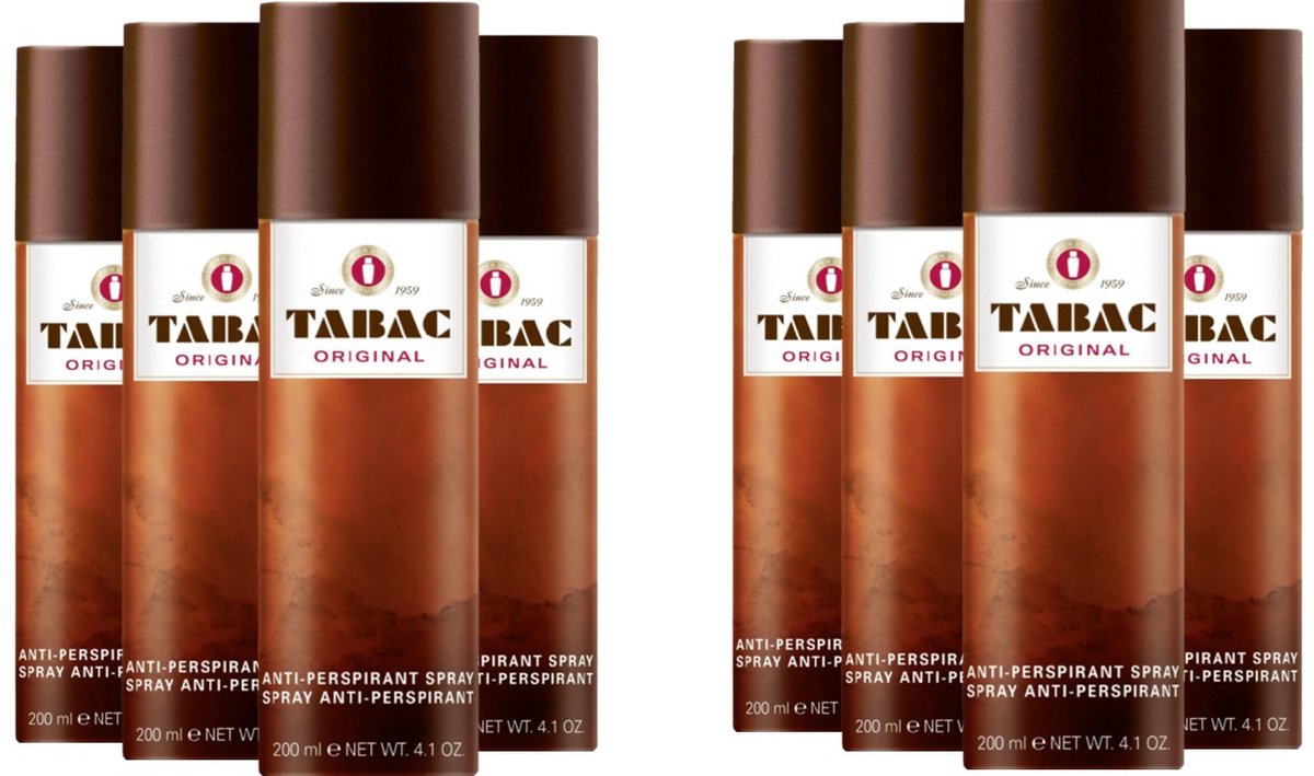 Tabac Deo Spray Anti-Perspirant - 8 x 200 ml