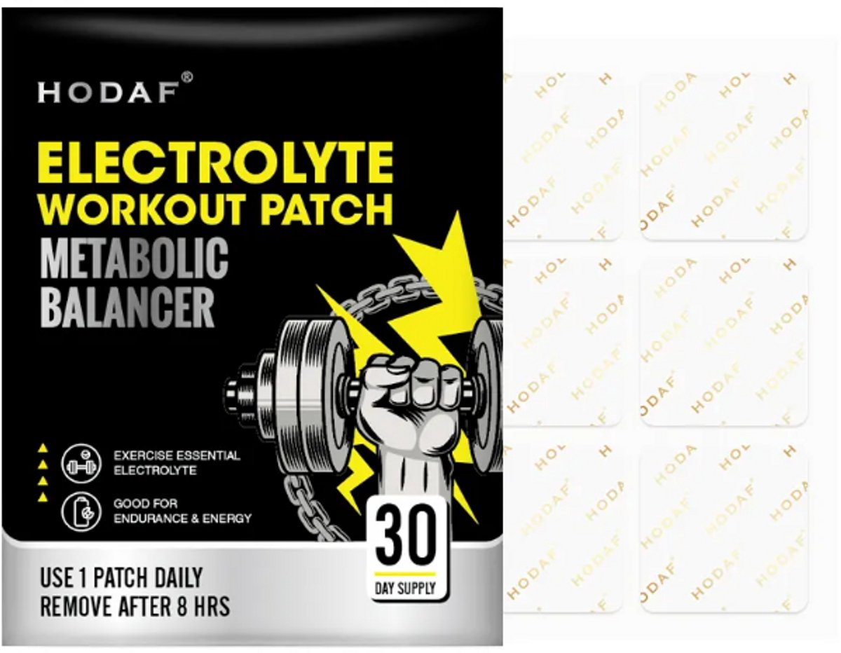 HODAF Electrolyte Patch - Transdermale pleister voor sporters - 30 stuks