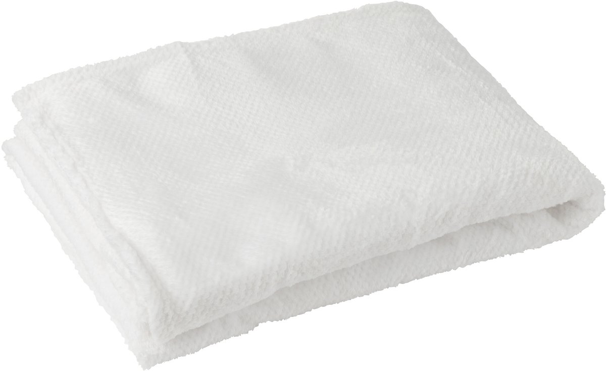 J-Line plaid Snuggle - polyester - wit