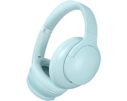 MMM® Headset met Microfoon Draadloos – Headset Draadloos – Draadloze Koptelefoon met Microfoon – 90 Uur Speeltijd – Ijsblauw