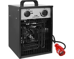 Aufun 5KW Ventilatorkachel Elektrische Kachel Professionele Industriële Kachel Elektrische Kachel Stralingsverwarming Ventilatorkachel met 3 Warmtestanden, Overbelastingsbeveiliging, Ideaal voor Binnen en Buiten (Zwart)