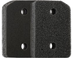 Drogerfilterspons - Filter - Filtermat - Fijn drogerfilter - 2 filters - Geschikt voor Miele T1-droogtrommels en warmtepompdrogers - Zwart - 20,7*15,7*3 cm