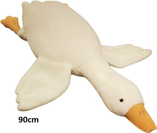 Knuffel - Gans - 90cm - pluche - groot - schattig - zacht - kinderen - unisex - cadeau