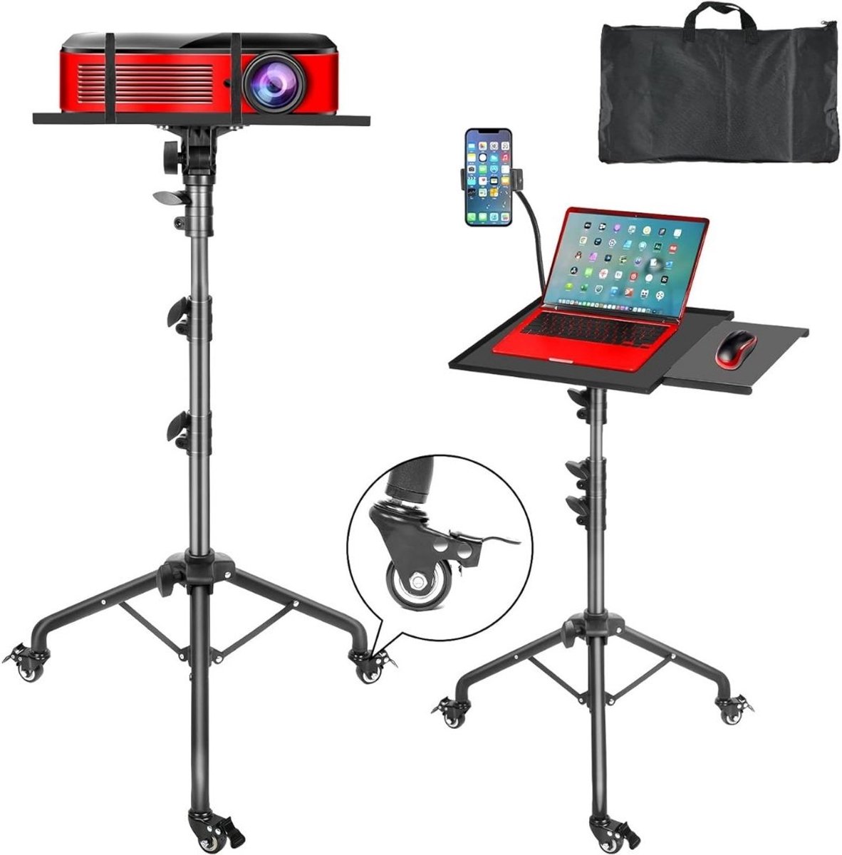 Projector Statief - Beamer Standaard - Tripod Verstelbaar - Zwart