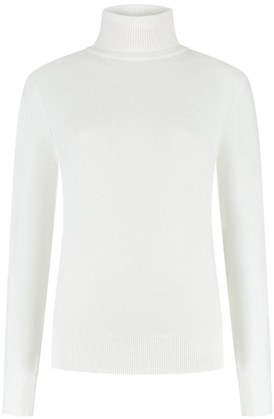 DAMES COLTRUI - Glad Gebreid - Viscose - Kleur Off White - Maat S