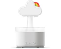 Rainbow Cloud Raindrop Aroma Diffuser Grote Mist Huishoudelijke Luchtbevochtiger - Wit