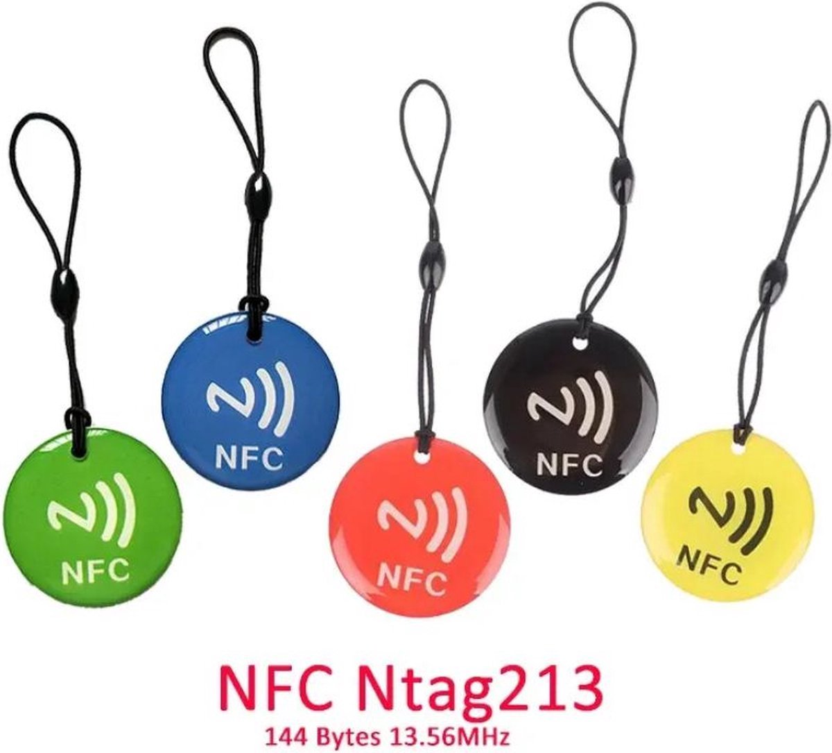 TeleBeni 10X Ntag213 NFC Epoxy TAG Token RFID 13,56 MHz 144 Bytes ISO14443A Zeer geschikt voor toegangscontrole systemen, elektrische deuren, kluizen, Alarmsystemen, WiFi gebruikers naam en wachtwoord, En nog HEEL VEEL meer