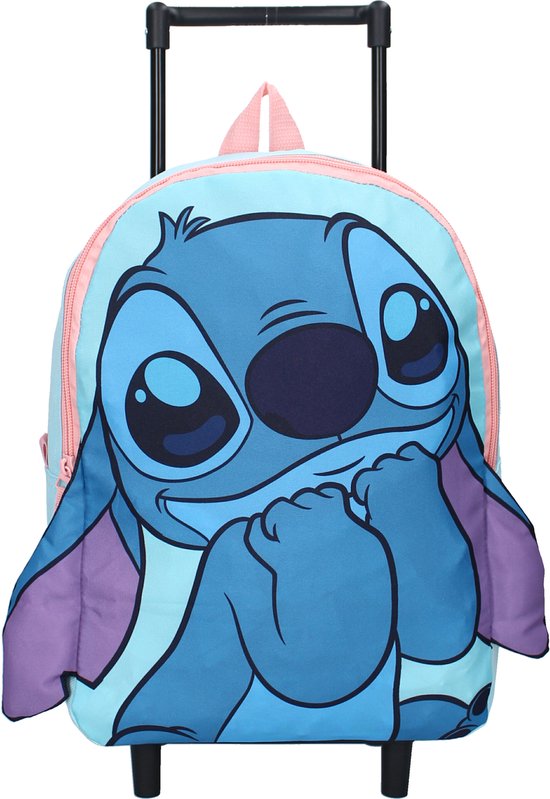 Foto: Trolley rugzak stitch brave and courageous blue