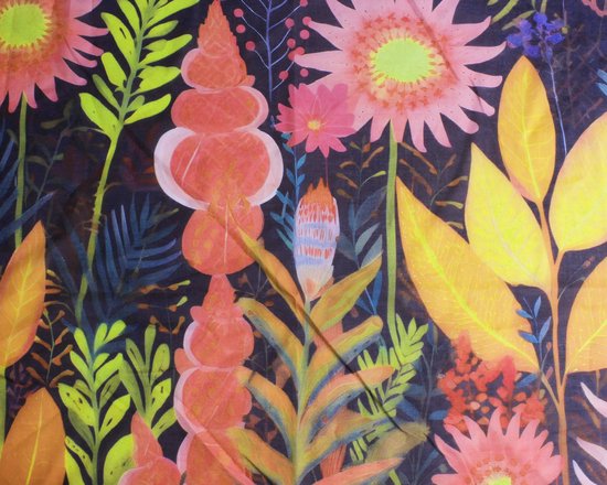 Écharpe à fleurs Lara - Accessories Junkie Amsterdam- Écharpe femme - Écharpe fine - Écharpe pour le printemps - Katoen- Châle - Cadeau - Imprimé Fleurs - Rose