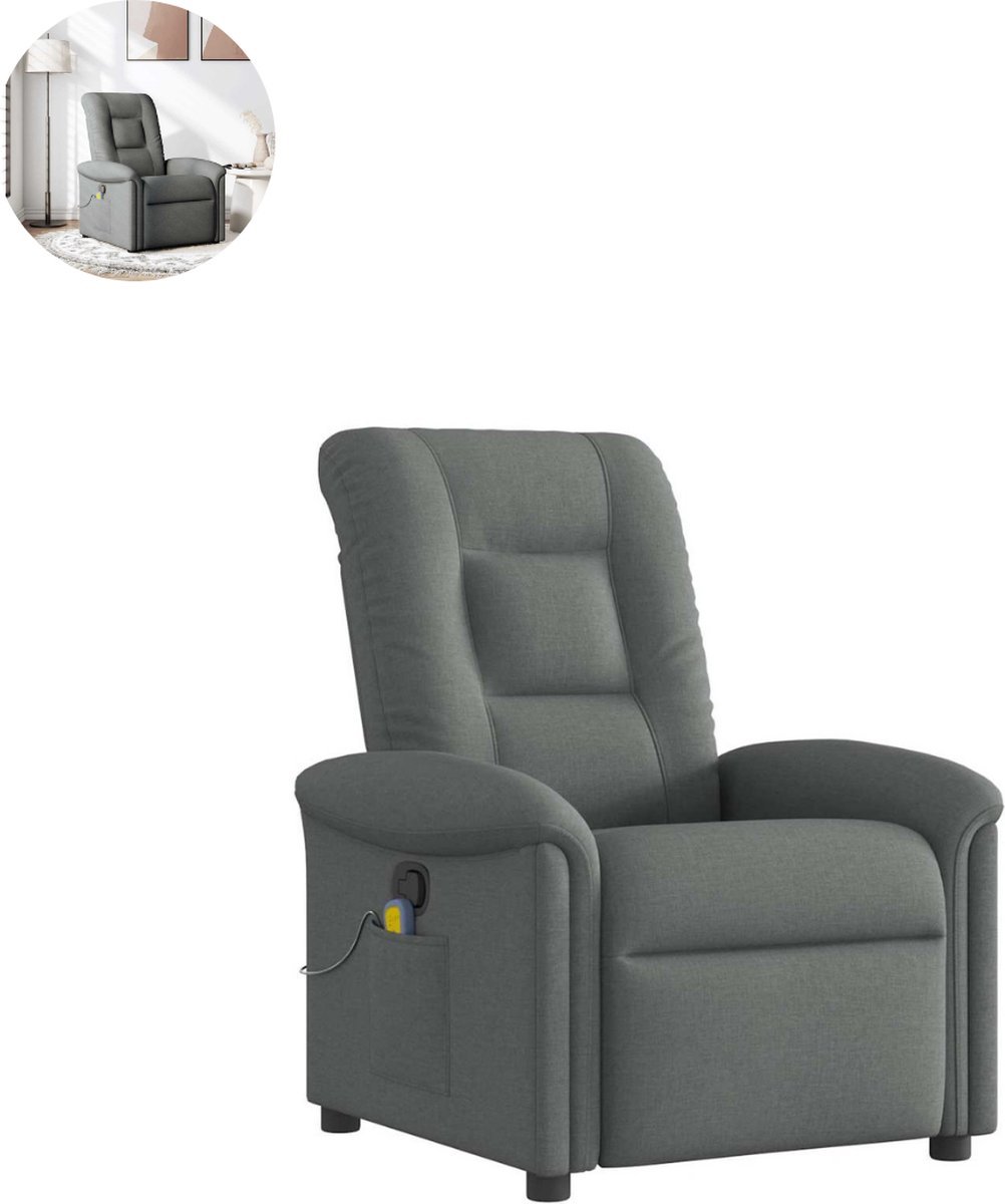 GranMaison Massagestoel Donkergrijs Elektrisch met - Massagestoel - €239,95