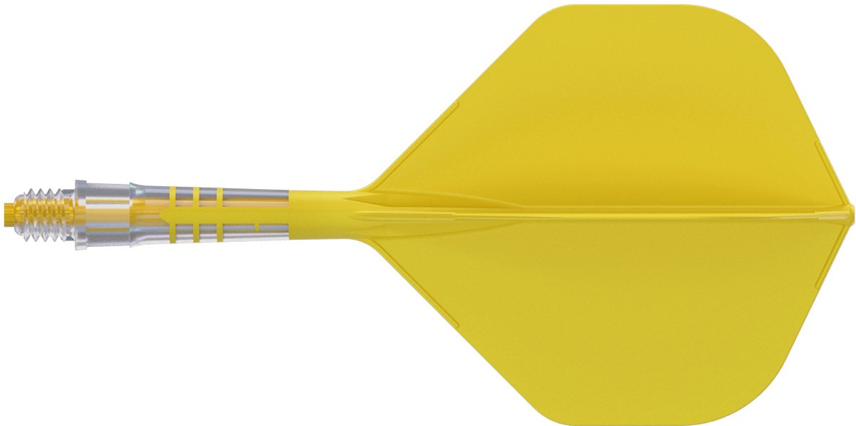 Cuesoul ROST T19 Integrated Dart Flights Big Standard Wing Carbon Yellow - Dart Flights Maat 3