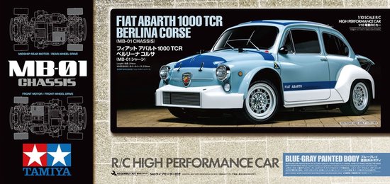 Tamiya Modelbouwpakket Auto - 47492 RC FIAT Abarth 1000TCR MB-01