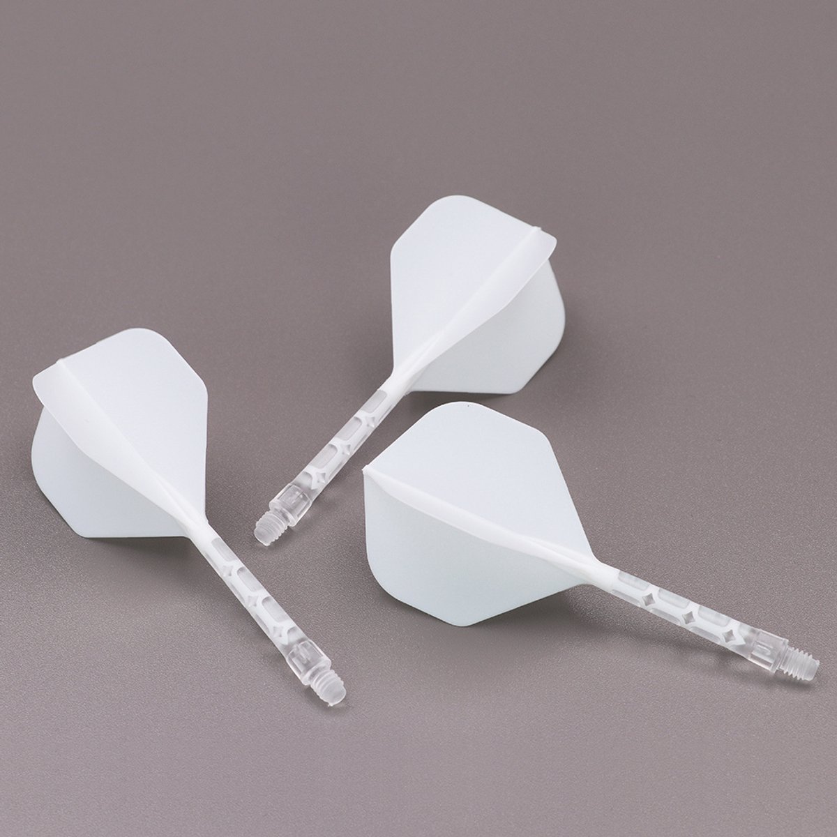 Cuesoul - ROST T19 Integrated Dart Flights - Standard Shape - Clear White