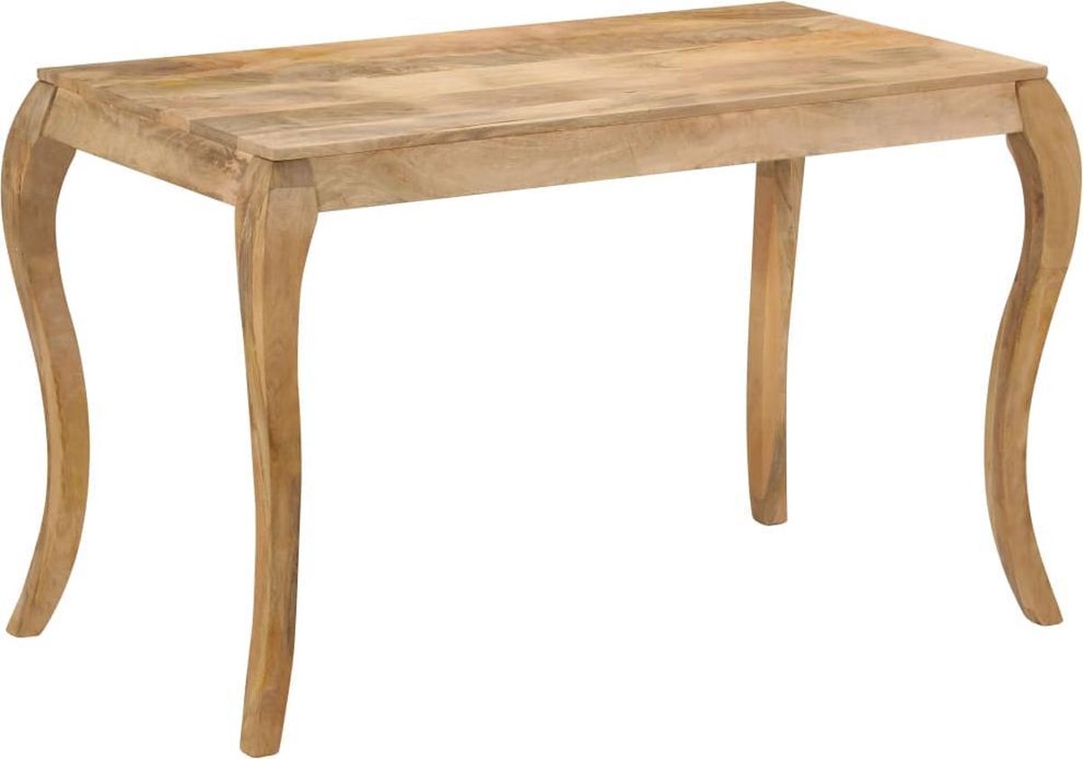 vidaXL Eettafel - 118x60x76 - cm - massief - mangohout Bruin